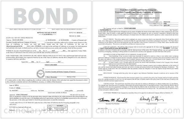 California Notary Bond